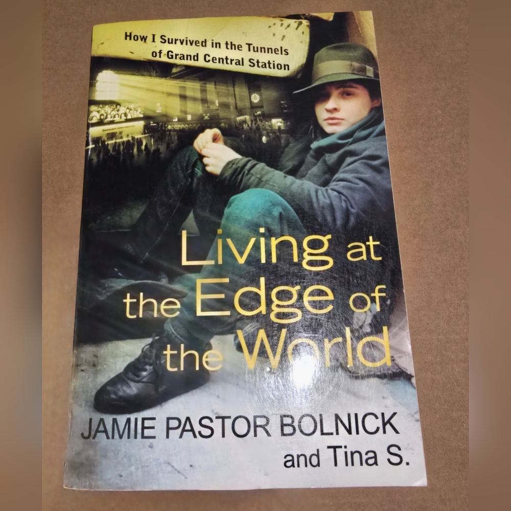 Living at the Edge of the World — Book Cover (Yellow Text)